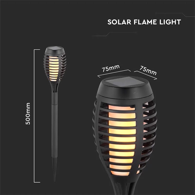 V-Tac SET 4 CORP ILUMINAT GRADINA IP44 3 IN 1 EFECT FLACARA INCARCARE SOLAR