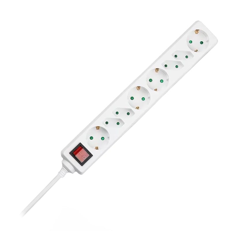V-Tac PRELUNGITOR 8 CAI CU INTRERUPATOR 1.5M( 3G1.5MM2) - ALB