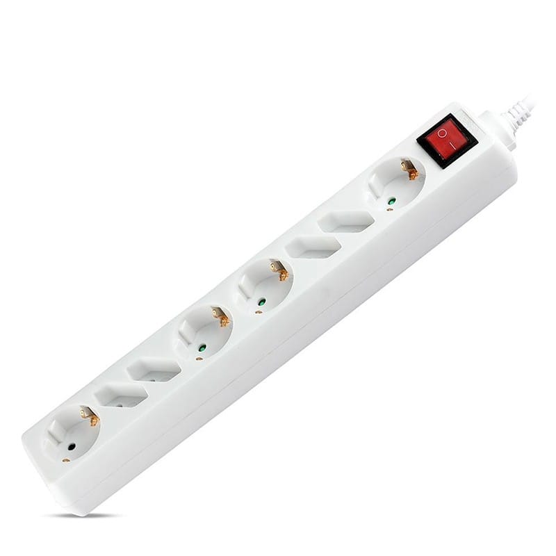V-Tac PRELUNGITOR 8 CAI CU INTRERUPATOR 1.5M( 3G1.5MM2) - ALB