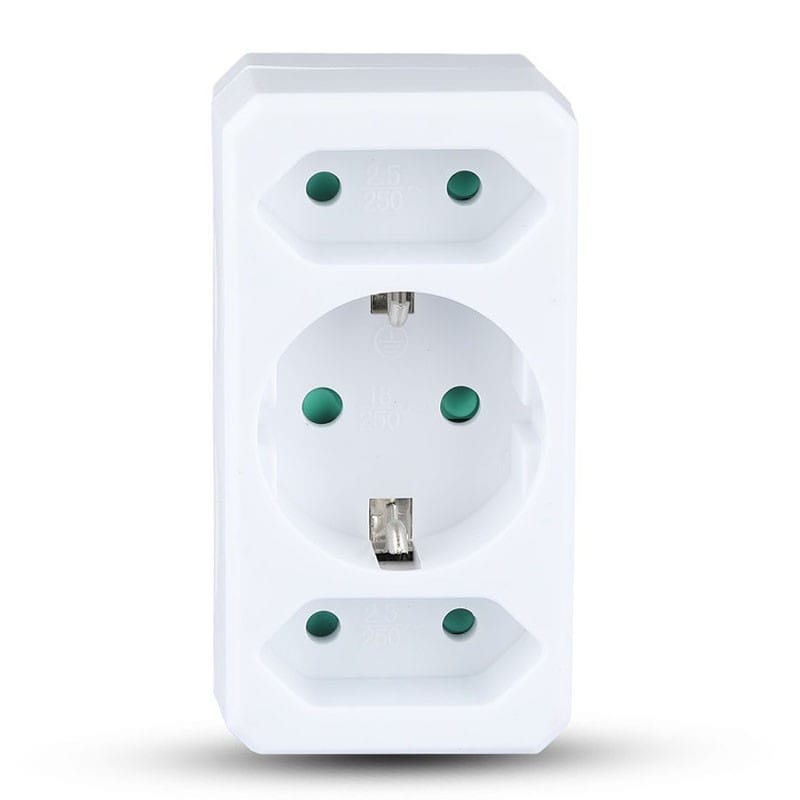 V-Tac ADAPTOR 3 PRIZE 2X2.5A SI 1X16A MAX 3680W