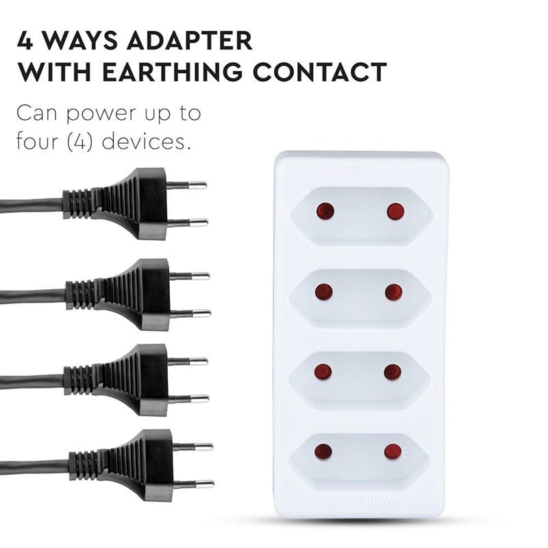 V-Tac ADAPTOR 4 PRIZE 4X2.5A MAX 2300W