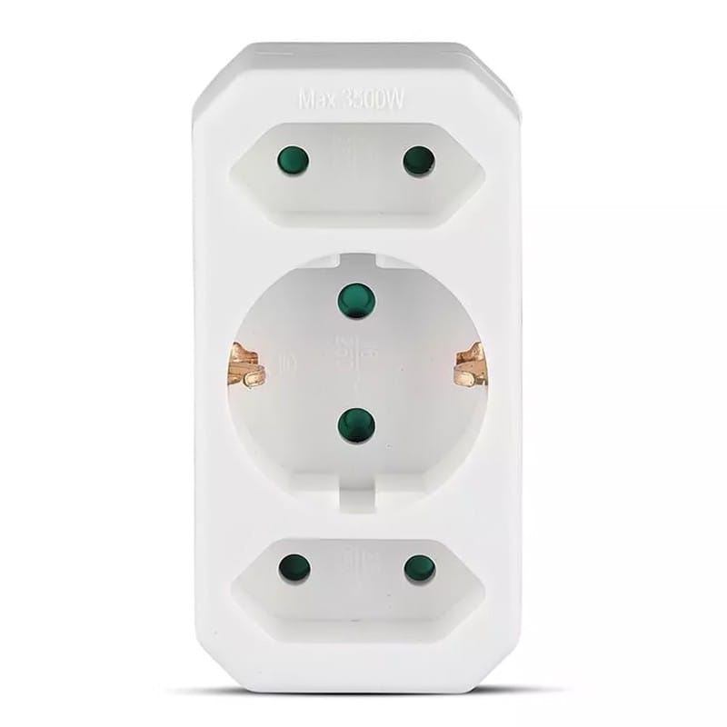 V-Tac ADAPTOR 3 PRIZE 1X16A 2x2.5A MAX 3500W