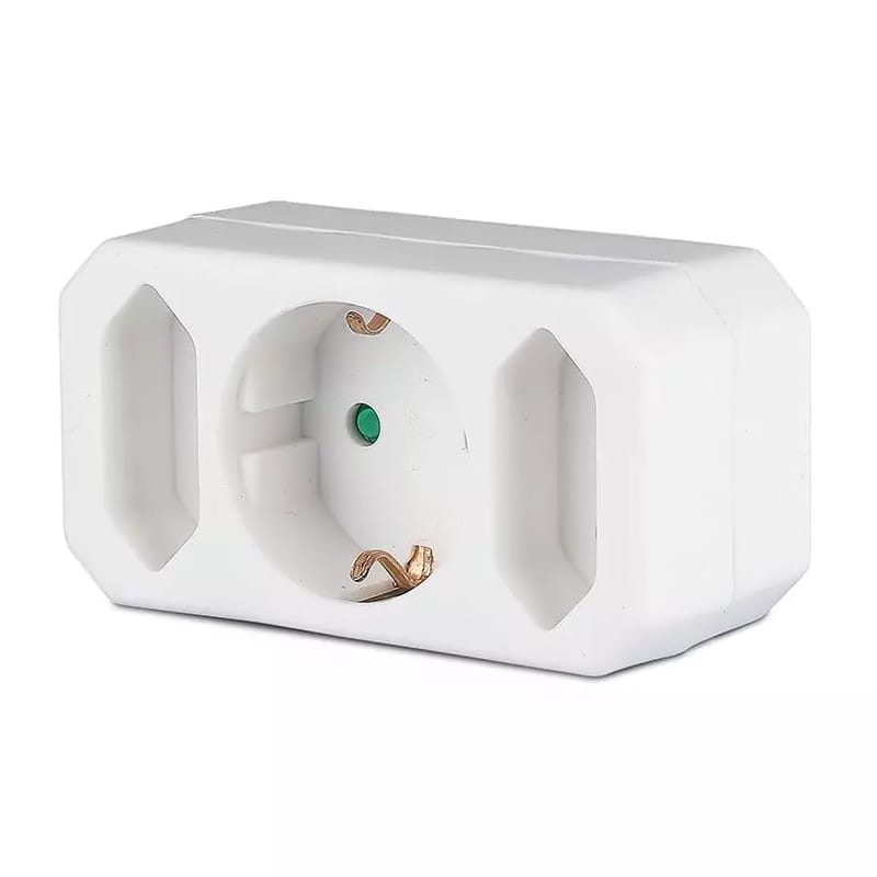 V-Tac ADAPTOR 3 PRIZE 1X16A 2x2.5A MAX 3500W