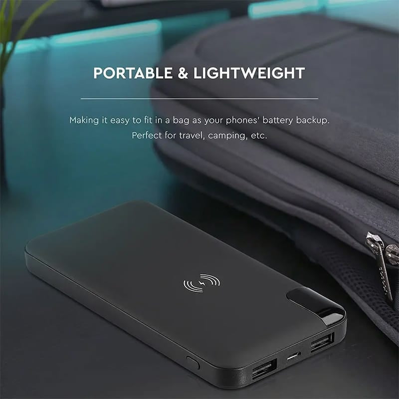 V-Tac POWER BANK 8000MAH INCARCARE WIRELESS MODEL STAND - NEGRU