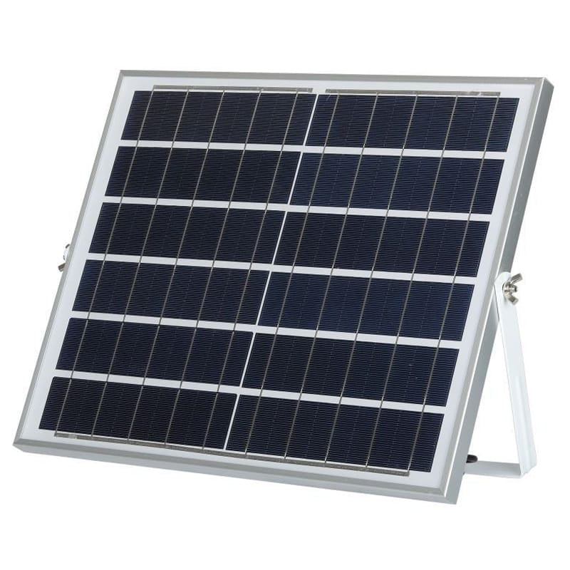 V-Tac Reflector LED Solar V-Tac 16W 6000K Alb Rece IP65 cu Telecomandă, Timer și Cablu 5m, Baterie 10000mAh