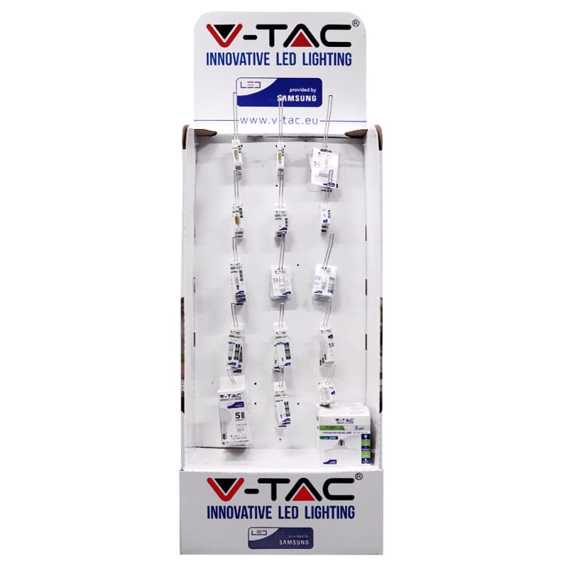 V-Tac Stand din carton V-Tac cu 15 cârlige metalice pentru expunere produse