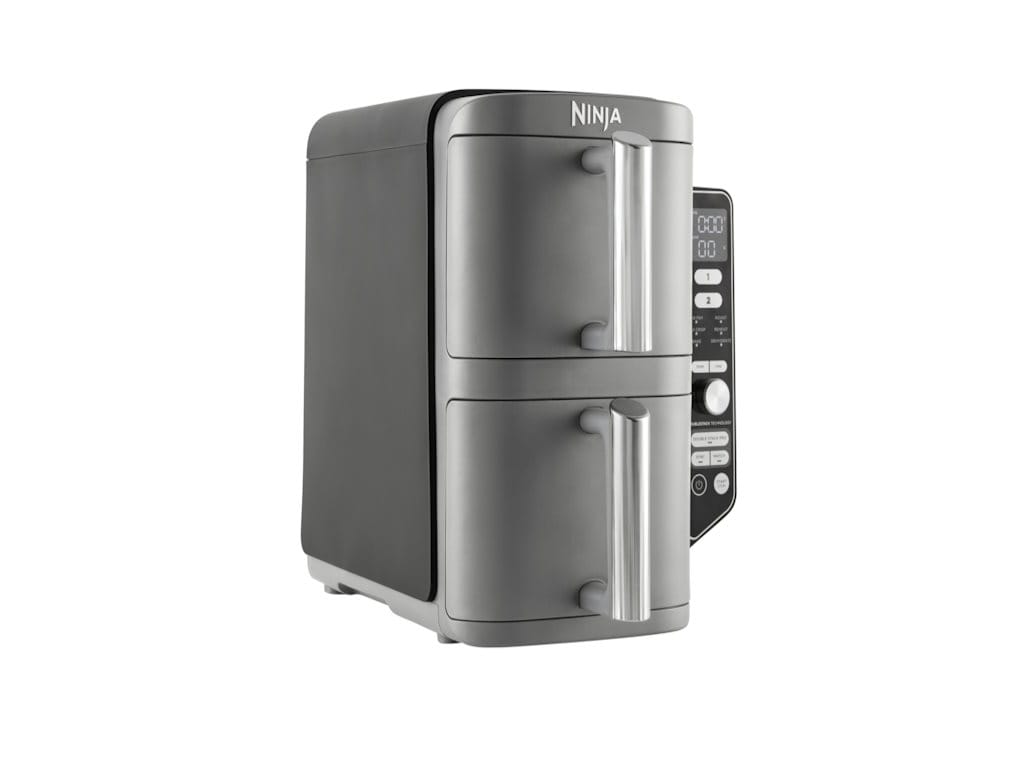 NINJA Friteuza dubla cu aer cald Ninja Double Stack 9.5L2470W, argintiu