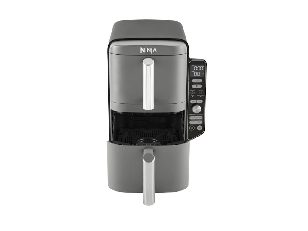 NINJA Friteuza dubla cu aer cald Ninja Double Stack 9.5L2470W, argintiu