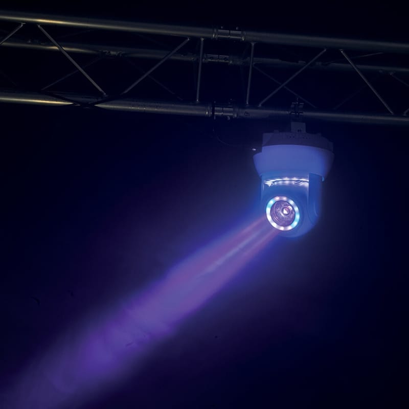 Ibiza Light Moving Head Ibiza Light LED RGBW 40W 4-în-1 cu inele halo, DMX 15/17 canale, 7950 lm, 540°/180°