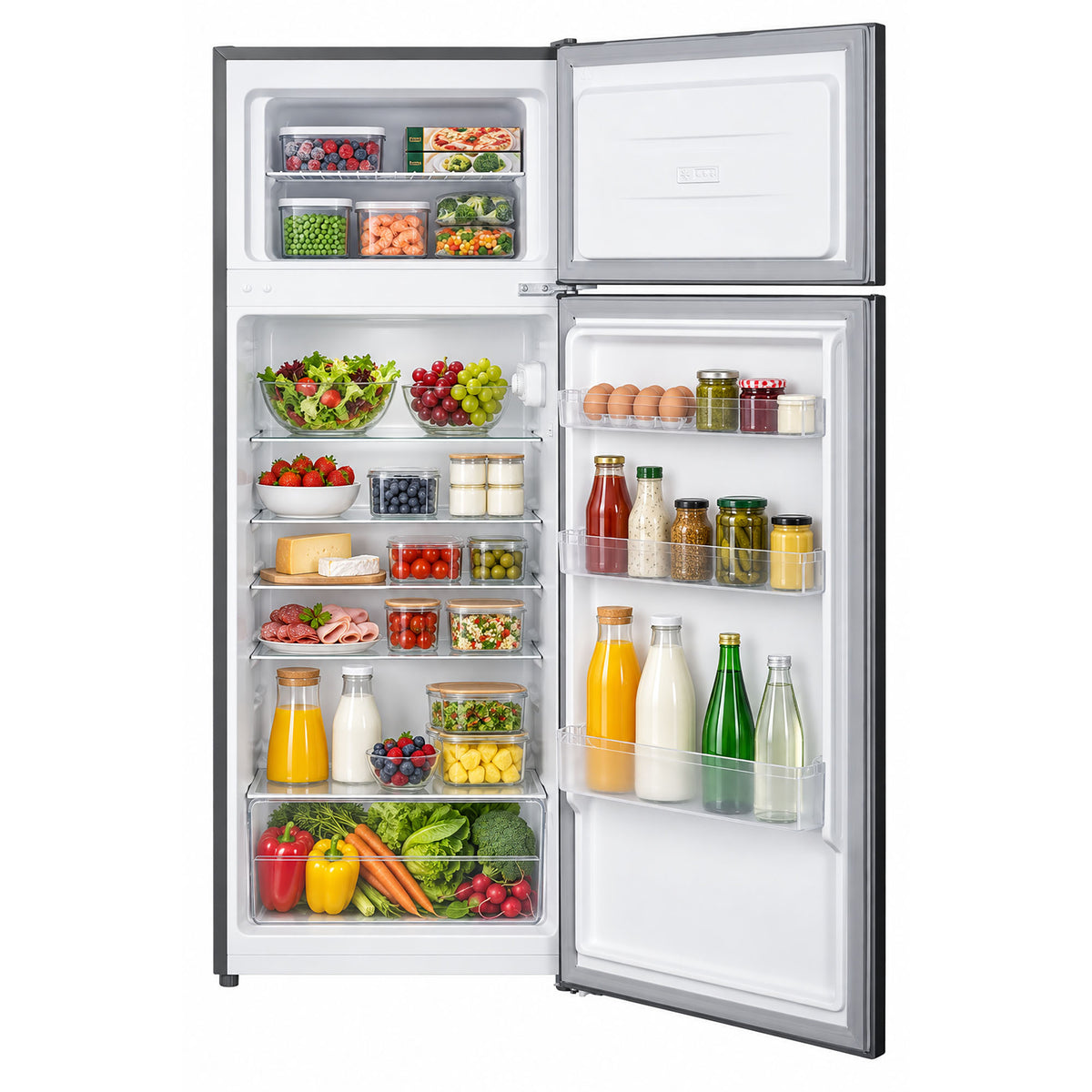 Frigider Samus SX284E | 206L, Clasic, Inox, 54.5x55.5x143cm