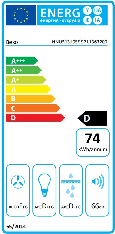 Beko Hota incorporabila Hota Incorporabila Beko HNU51310SE | 50cm, 370mc/h, LED 2x4W, Inox