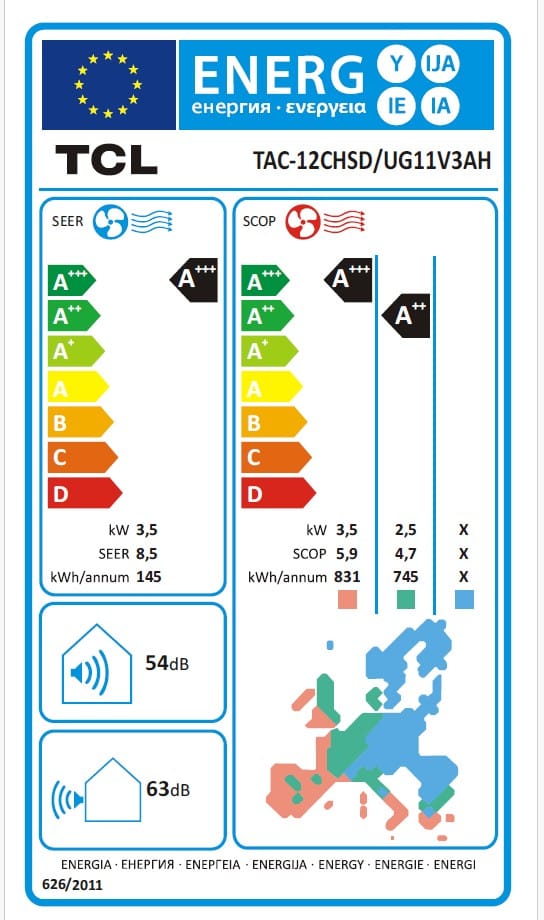 TCL Aparat aer conditionat Aparat de aer conditionat TCL BreezeIN 2.0 TAC-12CHSD/UG11V3AH, 12000BTU, Clasa A+++/A++, Inverter, Incalzire, Fast Cooling & Heating, Functie ECO Mode, I-Feel, Mod Sleep, 4 Way AirFlow, Dry Mode, Flux de aer 3D, Timer 24H, R32, WiFi