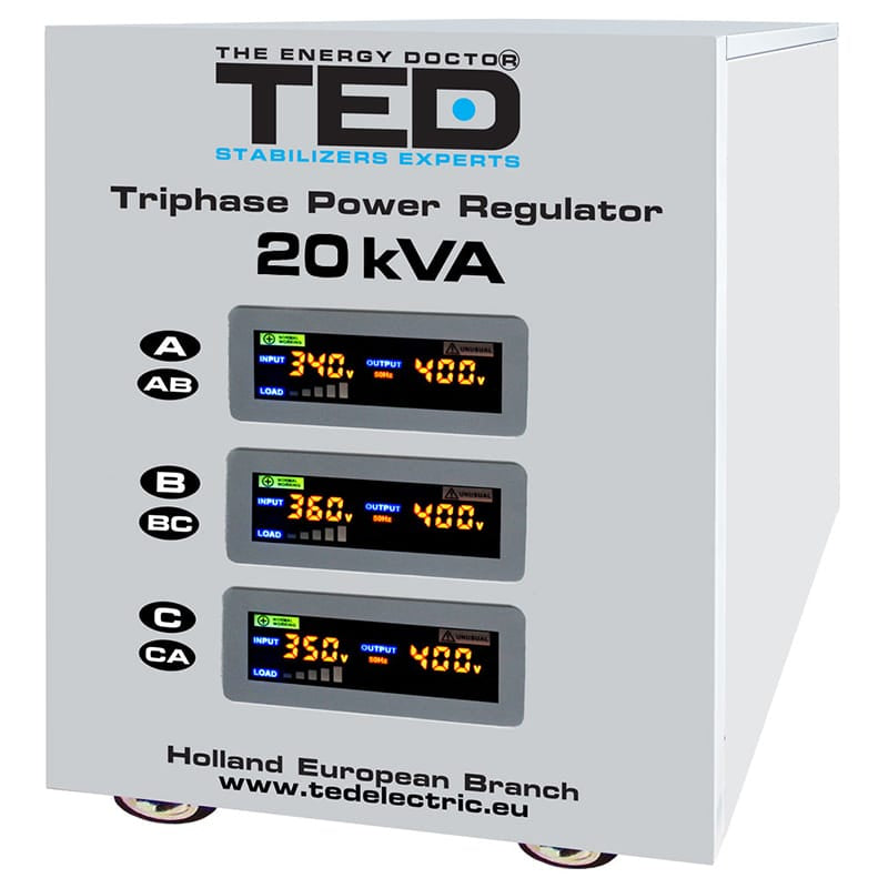 Ted Electric Stabilizator tensiune Stabilizator Tensiune Trifazat Ted Electric TED-SVC20000 | Servo, 20KVA