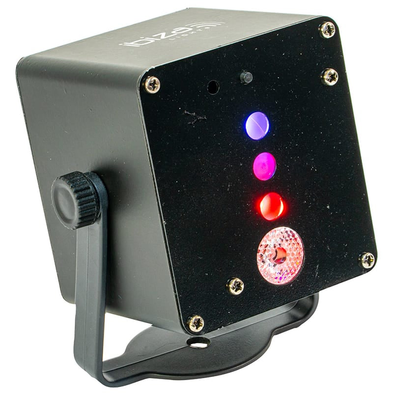 Ibiza Light Mini Laser Ibiza Light 160 mW cu Efect LED RGB 3W, baterie reîncărcabilă și telecomandă