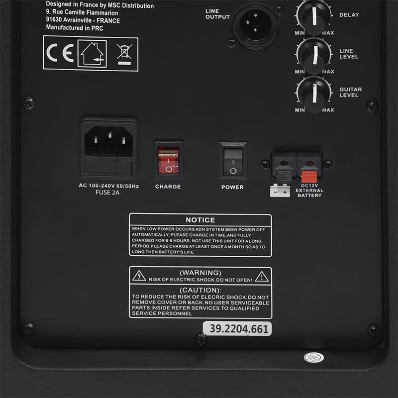 BoomTone DJ Boxă Portabilă PA BoomTone DJ TravelSound15-VHF 15” 350W RMS, Bluetooth/USB/SD/FM, 2 Microfoane VHF incluse