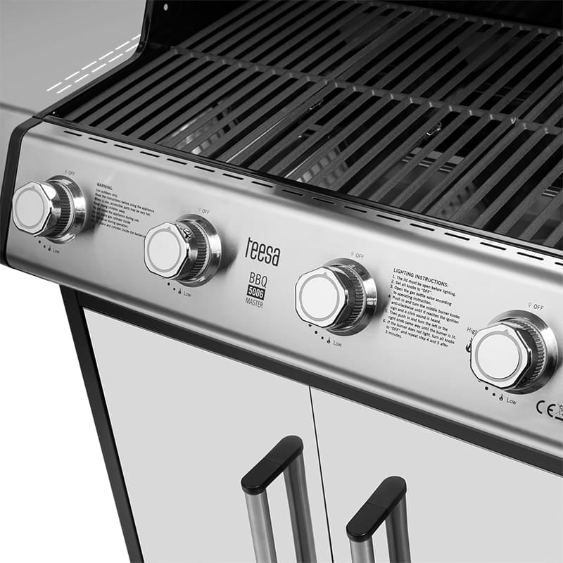 Teesa Gratar gaz Gratar Gaz Teesa TSA0250 | 5 Arzatoare, BBQ, Master Grill 5006