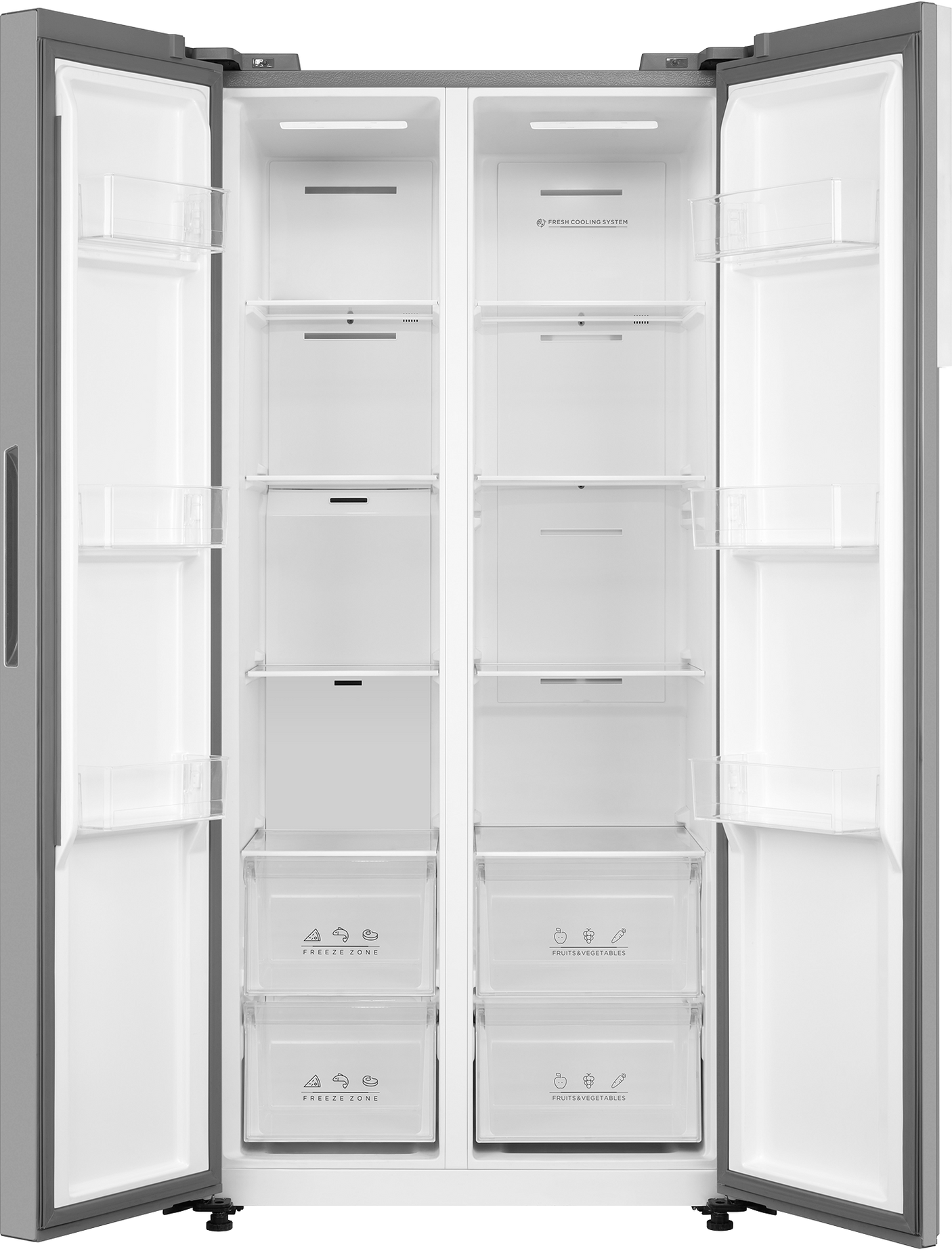 Tesla WG Side by side Frigider side-by-side Tesla RB4600FMXE, 460 l, Clasa E, Total No Frost, Motor Inverter, Display LED, H 177 cm, Inox 83.5x63.5x177.5cm