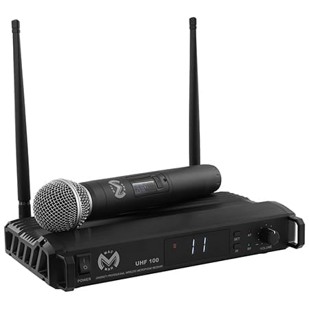 Mac Mah Set Microfon Wireless UHF Mac Mah W-UHF 100 M, Microfon de Mână + Receptor, 660–690 MHz, 2x16 Canale, 50–80 m