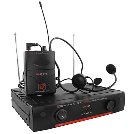 BoomTone DJ Set microfon wireless UHF BoomTone DJ UHF-10R + lavalieră/cască, 539,3 MHz, 1 canal, 50 m