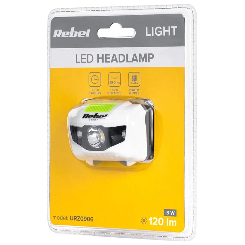 Rebel LANTERNA FRONTALA LED 3W 120LM REBEL