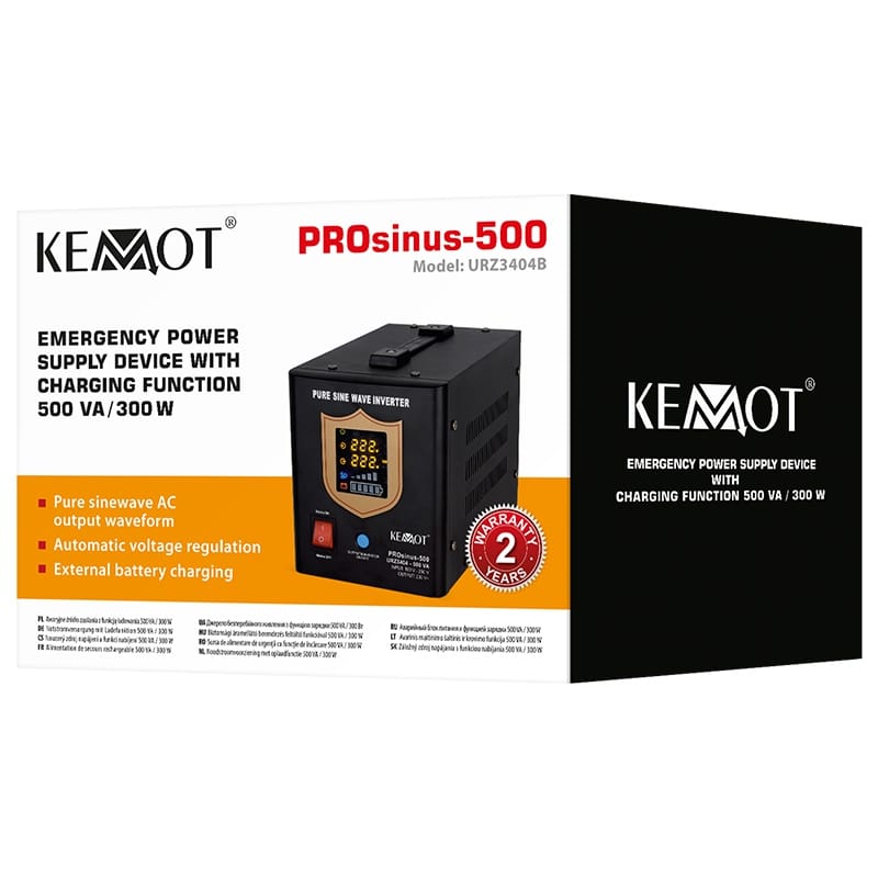 Kemot UPS centrale termice UPS Centrale Termice Kemot URZ3404B | Sinus Pur, 500VA/300W, 12V