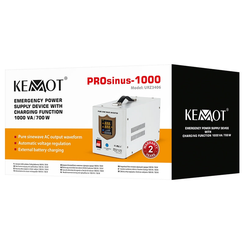 UPS CENTRALE TERMICE SINUS PUR 1000VA/700W 12V KEMOT