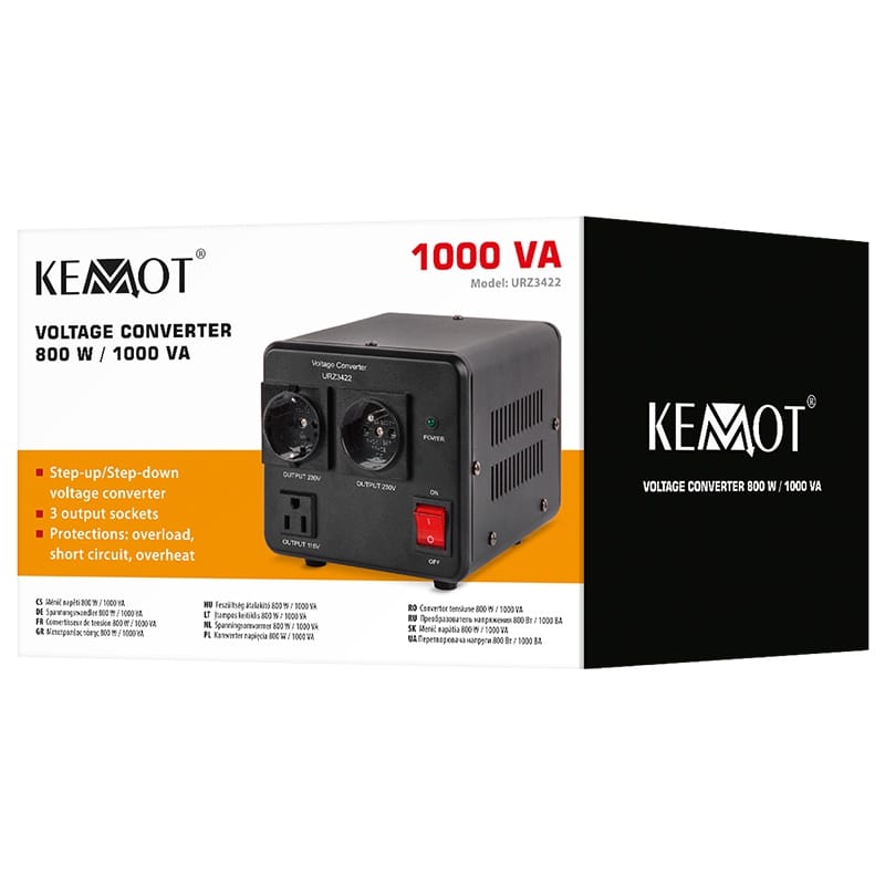 Kemot Convertor Convertor Tensiune Kemot URZ3422 | 800W, 1000VA, 12V-230V