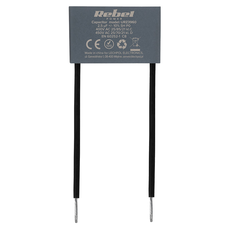 Rebel CONDENSATOR MOTOR MKSP-8 2.5UF 450V REBEL