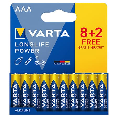 Varta BATERIE ALCALINA LONGLIFE POWER LR03 8+4 VARTA