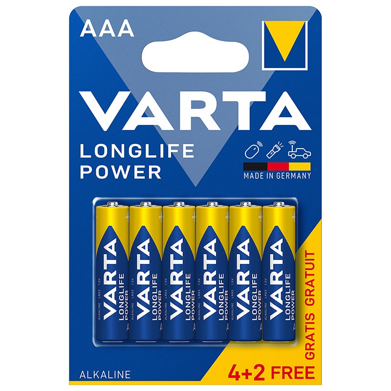 Varta BATERIE ALCALINA LONGLIFE POWER LR3 4+2 VARTA