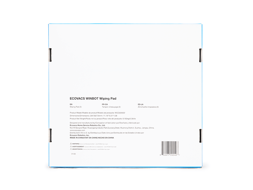 Ecovacs Set 2 rezerve din microfibra cu suport Ecovacscompatibil WINBOT W3 Family