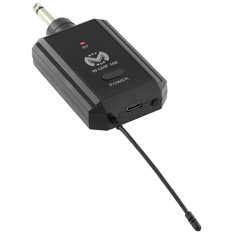 Mac Mah Set microfon wireless UHF Mac Mah W-UHF 100 M, receptor cu baterie reîncărcabilă, 2x16 canale, 660-690 MHz