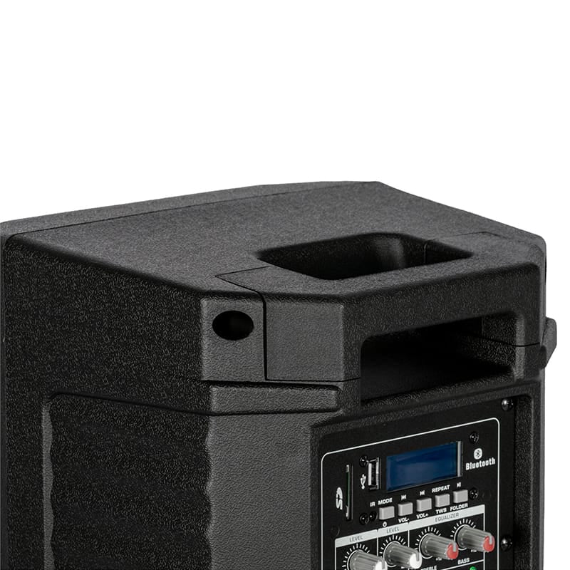 Ibiza Sound Boxă activă Ibiza Sound 12” 250W RMS, Bluetooth/MP3 USB/SD, TWS, 2 intrări MIC, ieșire Speakon, cu roți