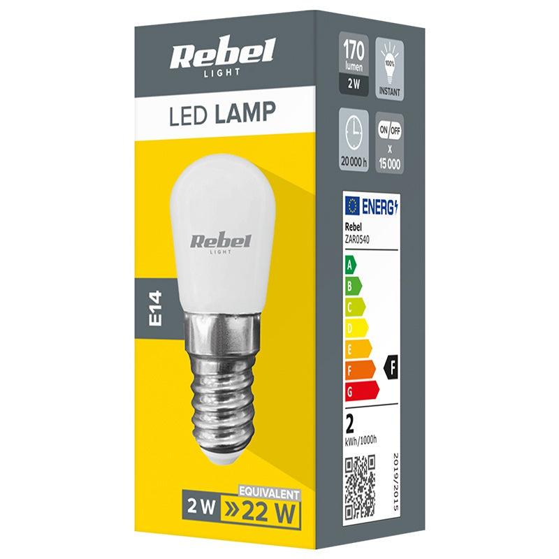 Rebel BEC LED LADA FRIG 2W 4000K 230V REBEL