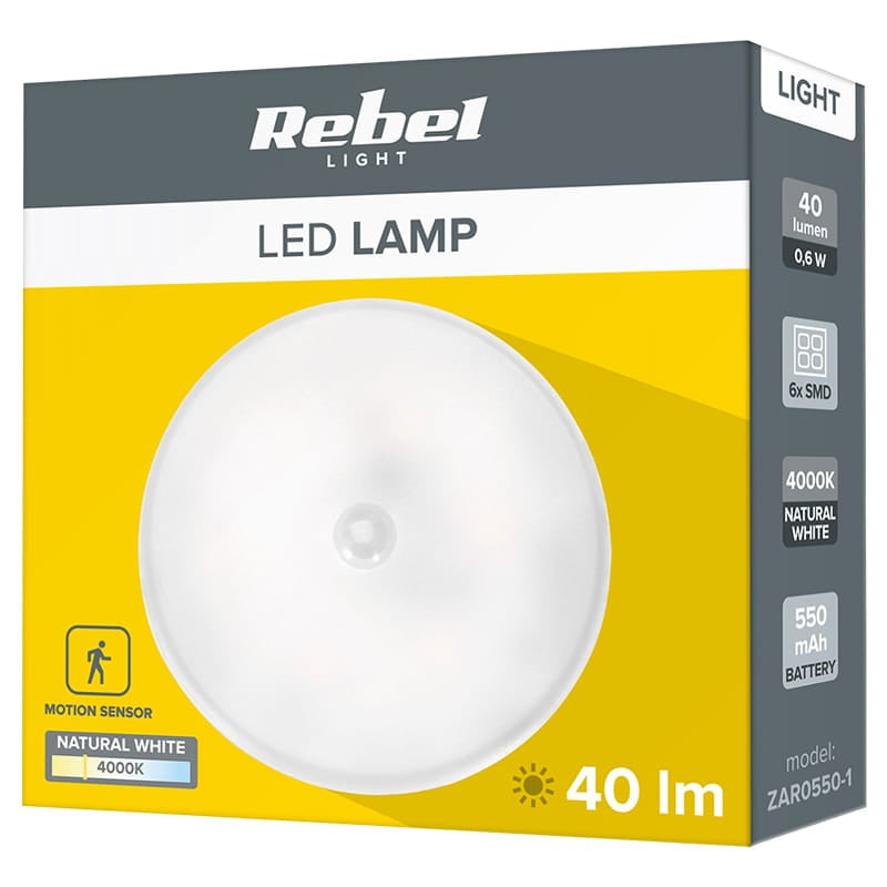 Rebel LAMPA LED MAGNET SENZOR MISCARE ACUMULATOR REBEL