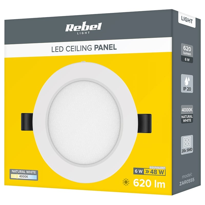 Rebel PLAFONIERA LED 6W 230V 4000K REBEL