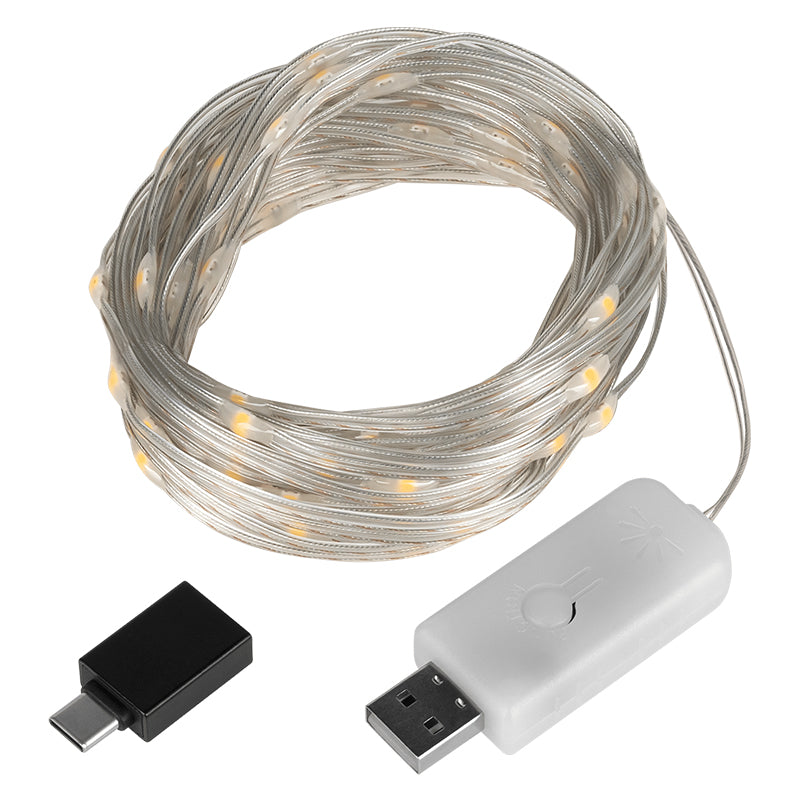 Rebel DECORATIUNE LED ALB CALD 10M REBEL