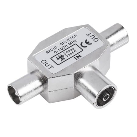 Lechpol Accesorii metalice Splitter TV Lechpol ZLA0363 | Metal, 1 Mama - 2 Tata, Coaxial