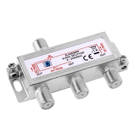 Lechpol Splitter TV Splitter TV Lechpol ZLA0636PP | 3 Cai, Power Pass, 5-2450 MHz