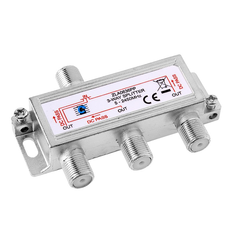 Lechpol Splitter TV Splitter TV Lechpol ZLA0636PP | 3 Cai, Power Pass, 5-2450 MHz