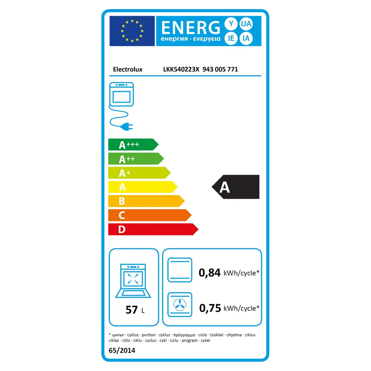 Electrolux Aragaz Electrolux, Mixt, 4 arzatoare gaz, Gratare de fonta, Cuptor electric, Timer electronic, Grill electric, Clasa A, 50cm, culoare inox
