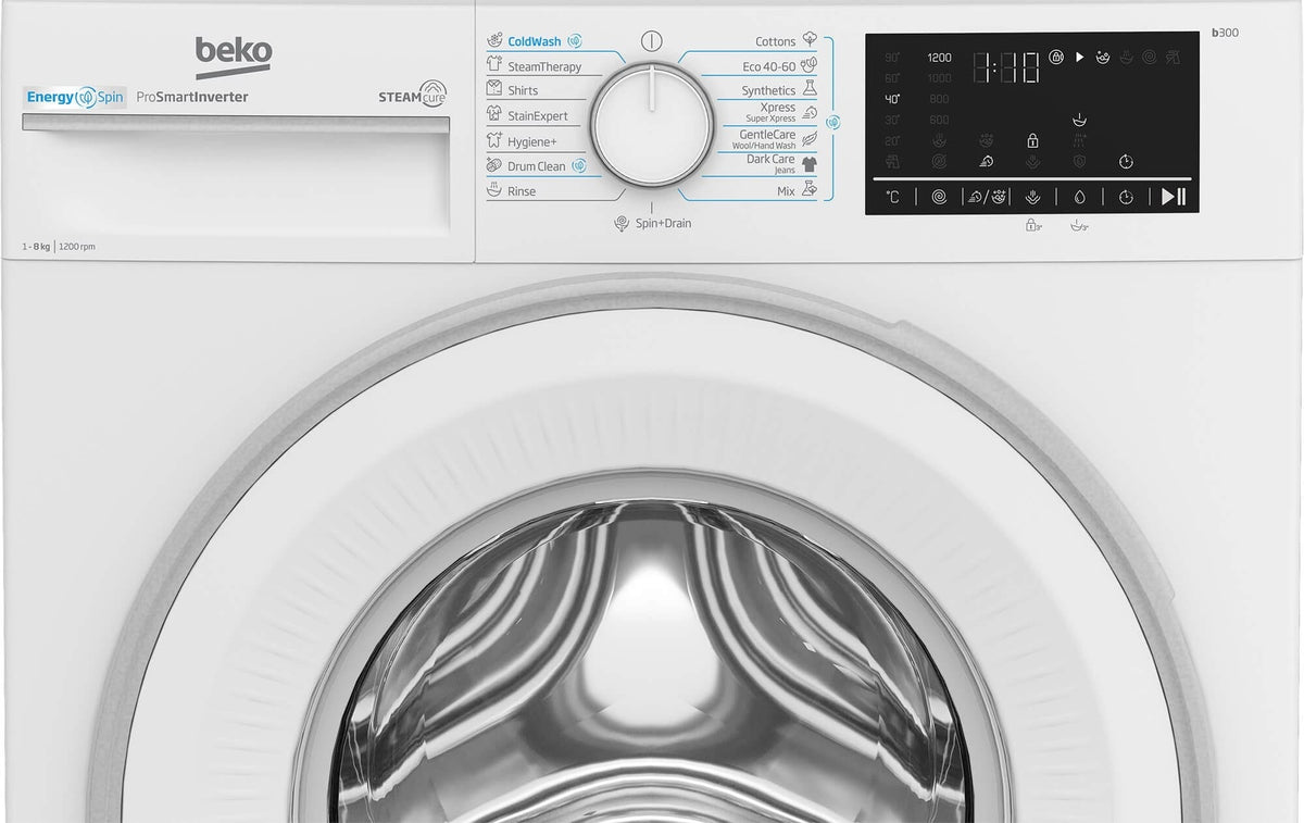Beko Masina de spalat rufe Masina de spalat rufe Beko B3WFU48215WWES | 8kg, 1200rpm, Clasa A, Motor ProSmartInverter