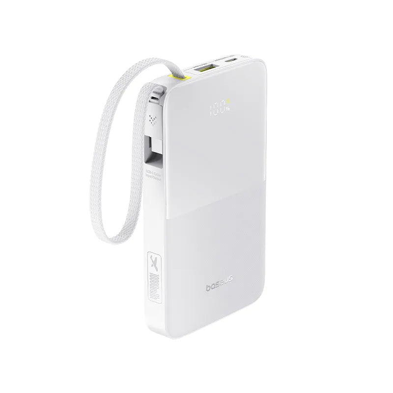 Baseus Acumulator Acumulator Extern Baseus EnerFill FC51 Bipow2 Pro E0027601 | 10.000 mAh, 22.5W, USB-C, Display Digital, Alb