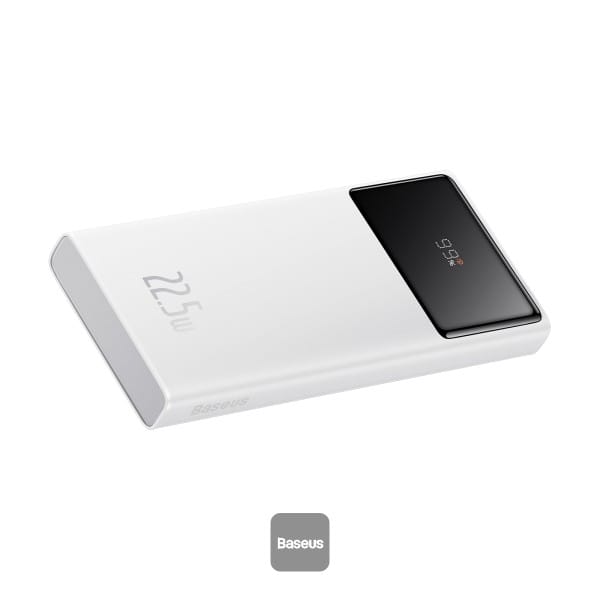 Baseus Acumulator Acumulator Extern Baseus PPXJ100002 | 10000mAh, 22.5W, USB-C, 2x USB-A, Alb