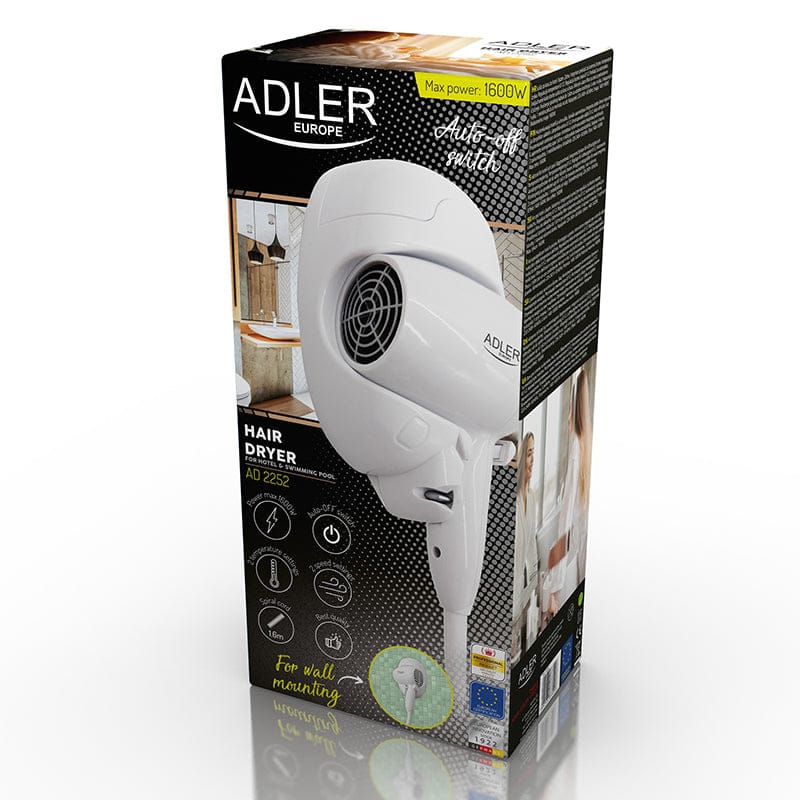 Adler Uscator de par Uscător de Rufe Adler AD2252 | 1600W, Alb
