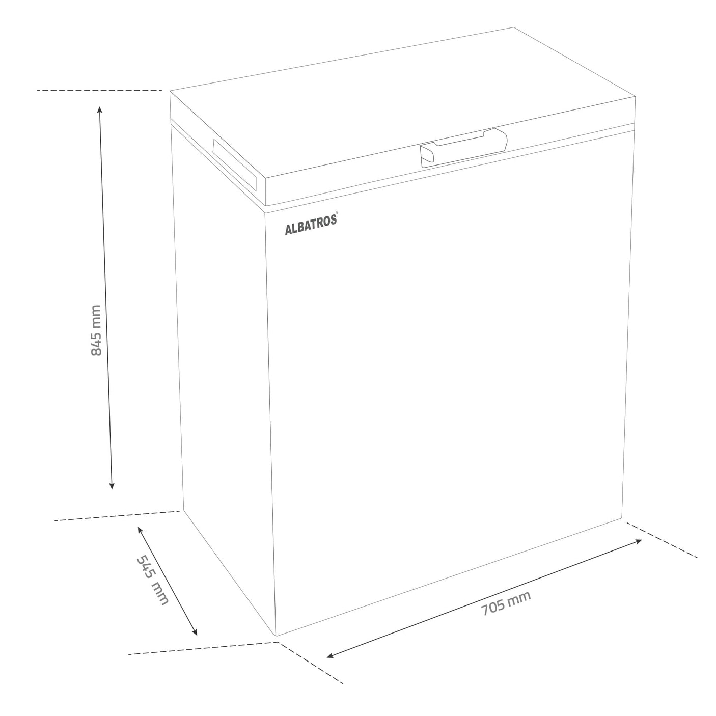 Albatros Lada frigorifica Ladă Frigorifică Albatros LA175E | 142L, LED