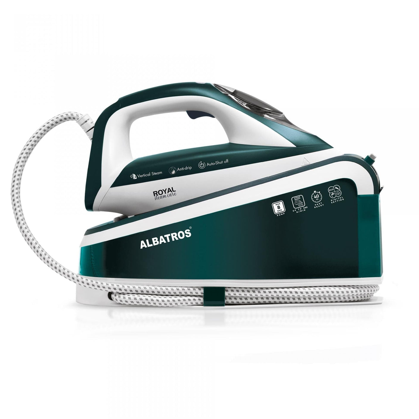 Albatros Statie de calcat Statie de calcat Albatros Royal Steam Care Green | 3000W, 1.5L, Roșu