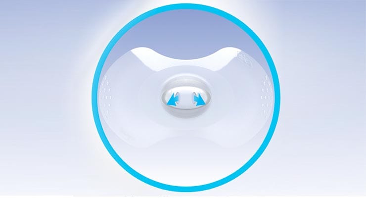Chicco Îngrijire bebe Aparatoare Silicon Pentru Mamelon Chicco 09033-7 | Marimea S-M, 2 Bucati, 0 Luni+