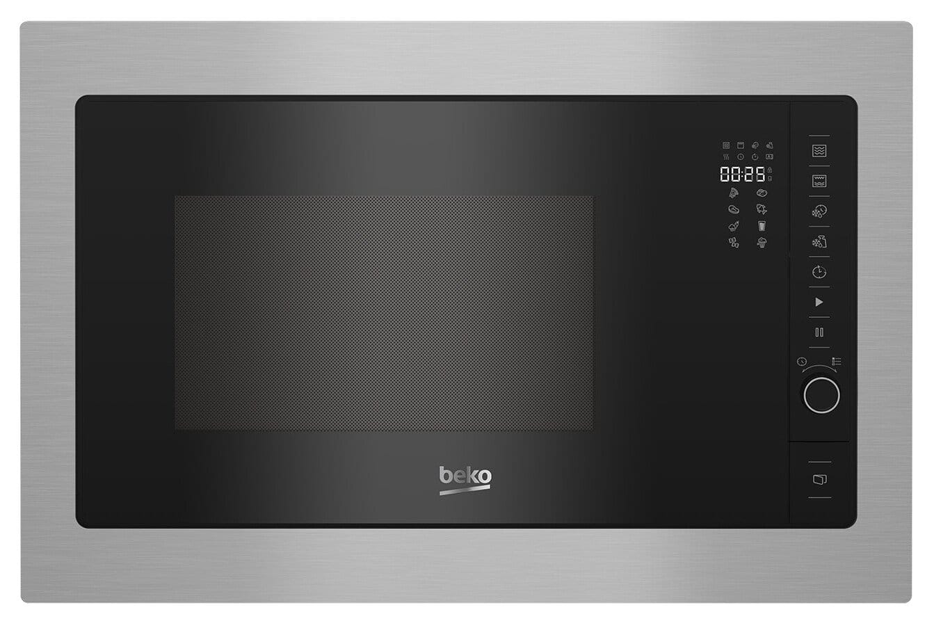 BEKO Cuptor cu microunde Beko, Putere 900 W, 25 L, Timer digital, Grill, Functie AutoCook, Functie dezghetare, Negru / Gri
