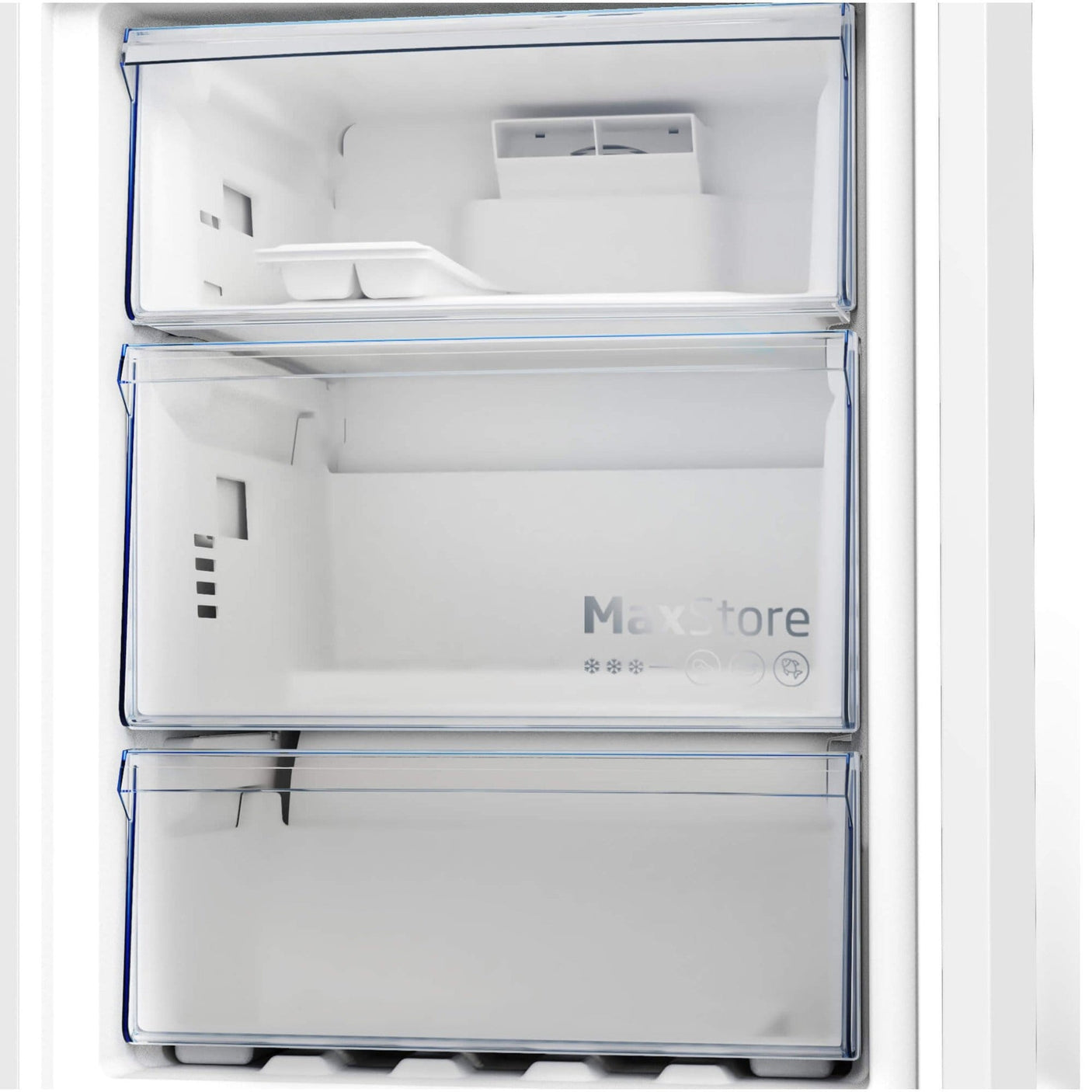 BEKO Combina frigorifica Beko, 355l, Clasa D, NoFrost, Compresor ProSmart Inverter, dozator apa, AeroFlow, HarvestFresh, display, H 203.9, Marble (Glossy Grey)